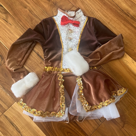 WEISSMAN Run Rudolph Run Dance Ice Skating Costume Size SC Small 6/7 - Picture 1 of 14